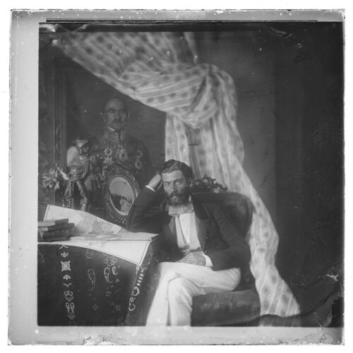 36 - А. Јовановић, Кнез Михаило у ентеријеру, око 1856.